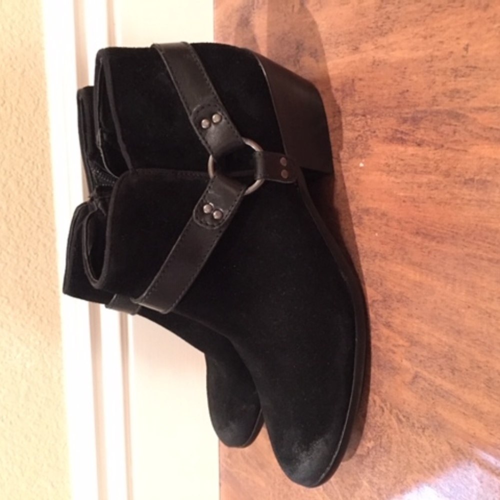 Sam Eldeman, Black Buckle Bootie Boot - image 4